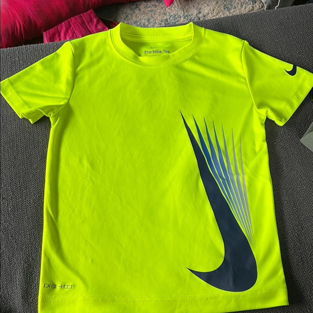 Nike Yellow and Blue Short Sleeve Tee